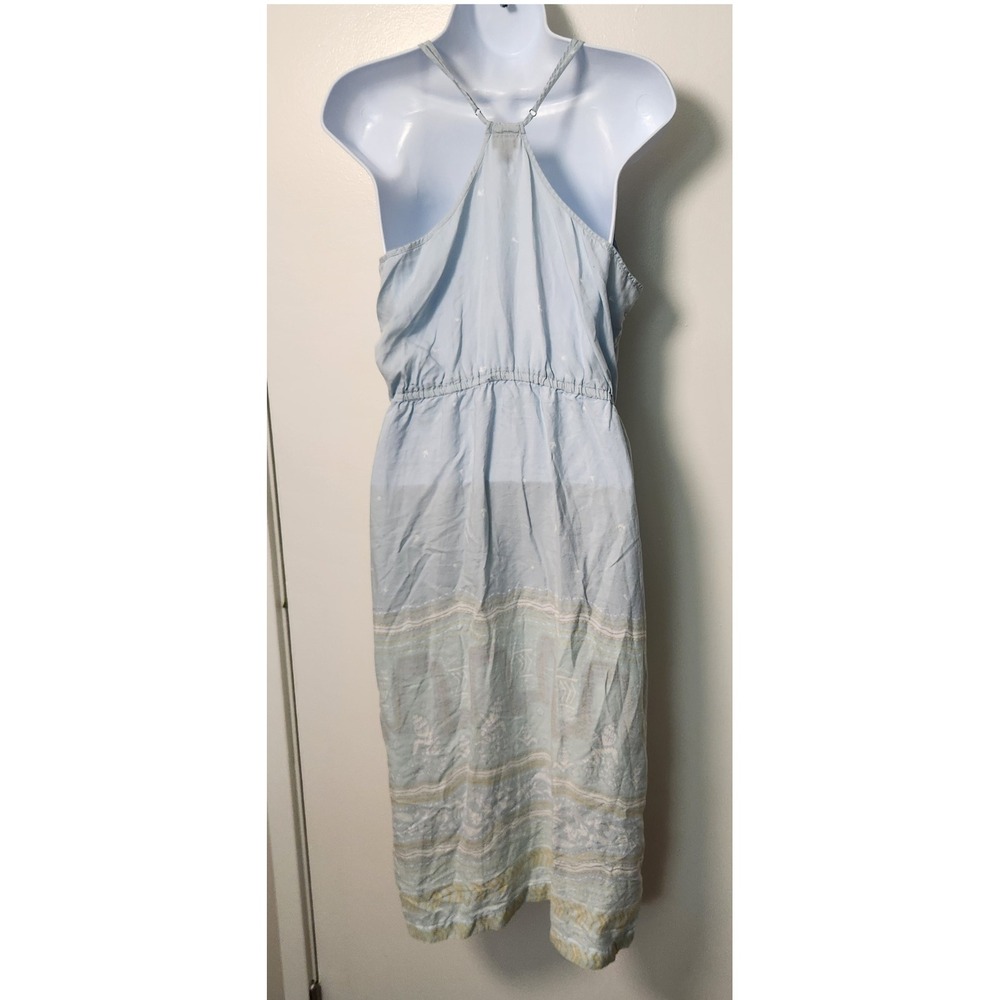 Patagonia Lost Wildflower Dress Forest Song Atoll Blue Pockets Adjustable Midi M - Picture 2 of 11
